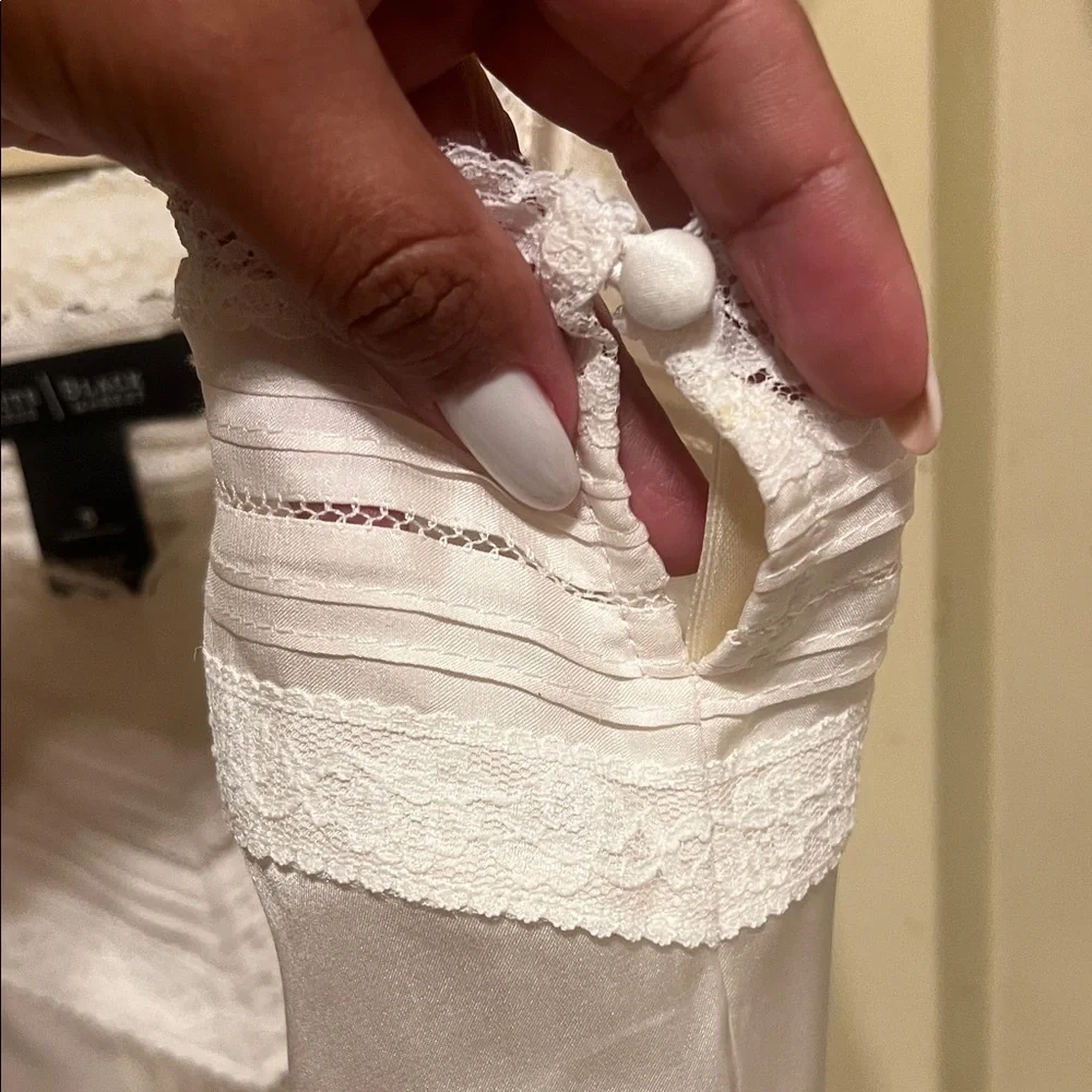 White House Black Market Ivory Lace Trim Camisole - Picture 4 of 12